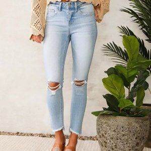 Hudson Mid-Rise Ankle Skinny Jeans